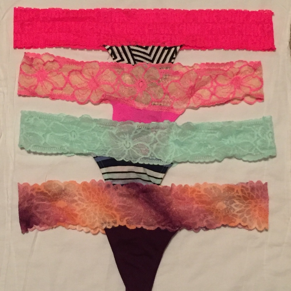 7 pairs PINK thong underwear